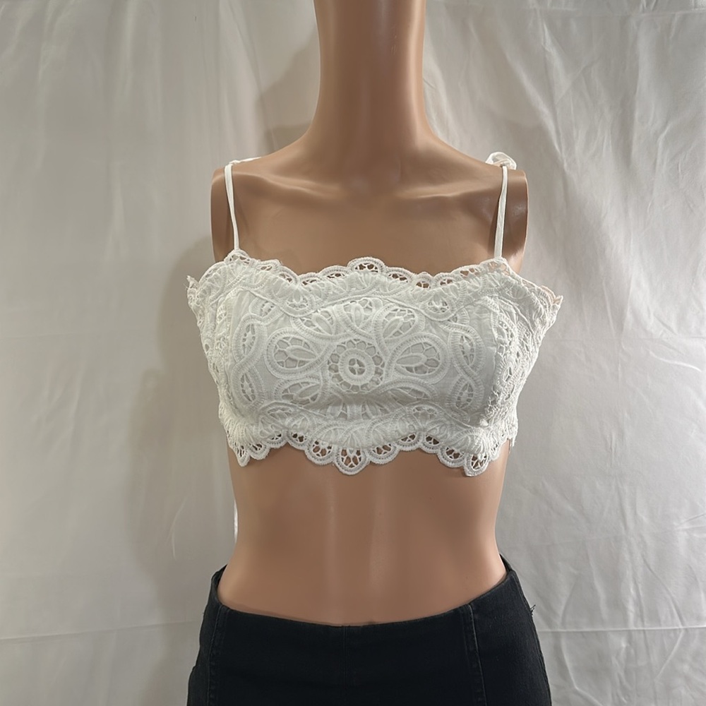 New Zimmermann Ottie Embroidered Bodice in Ivory crop tank top - Picture 5 of 5